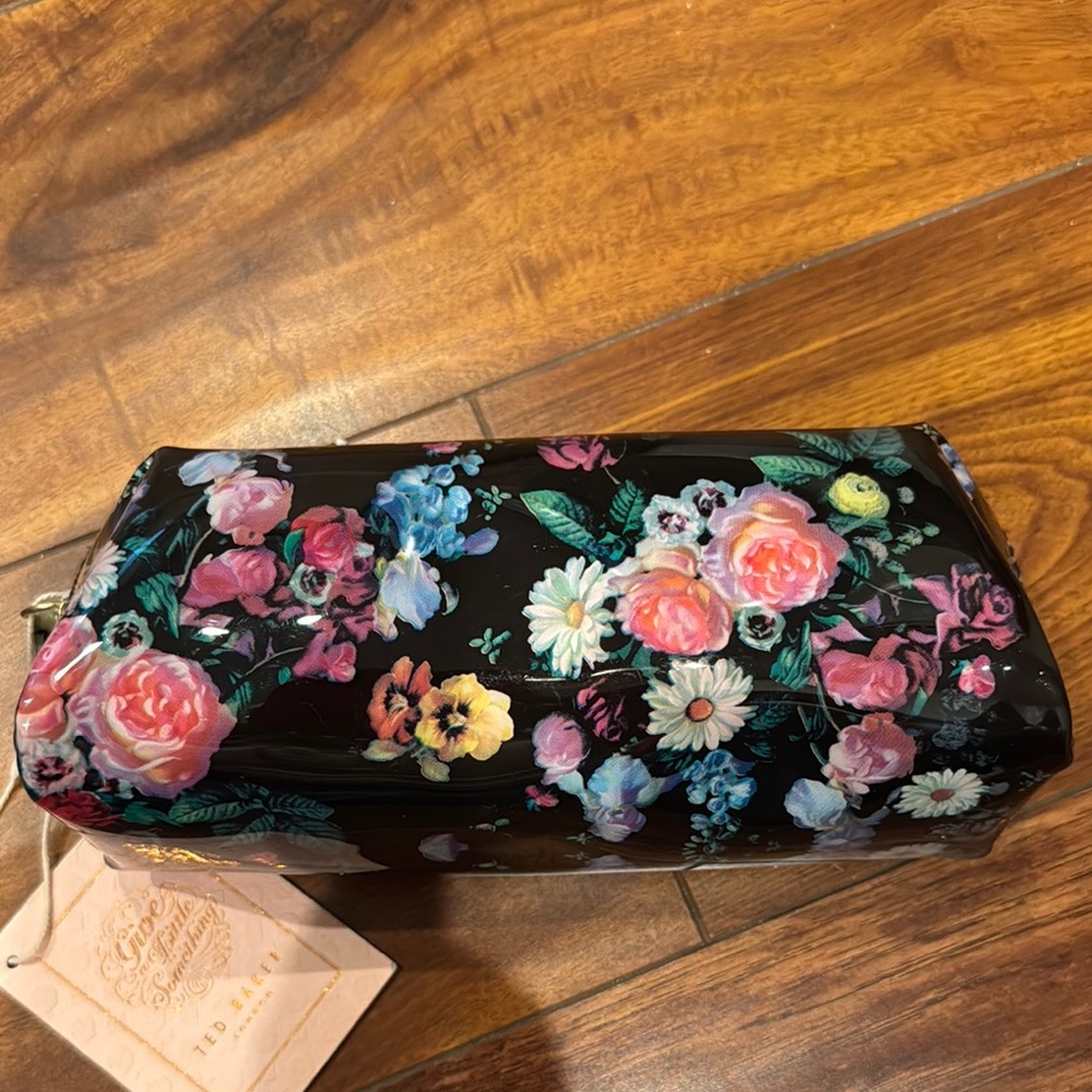 Ted Baker Floral Black Cosmetic Bag